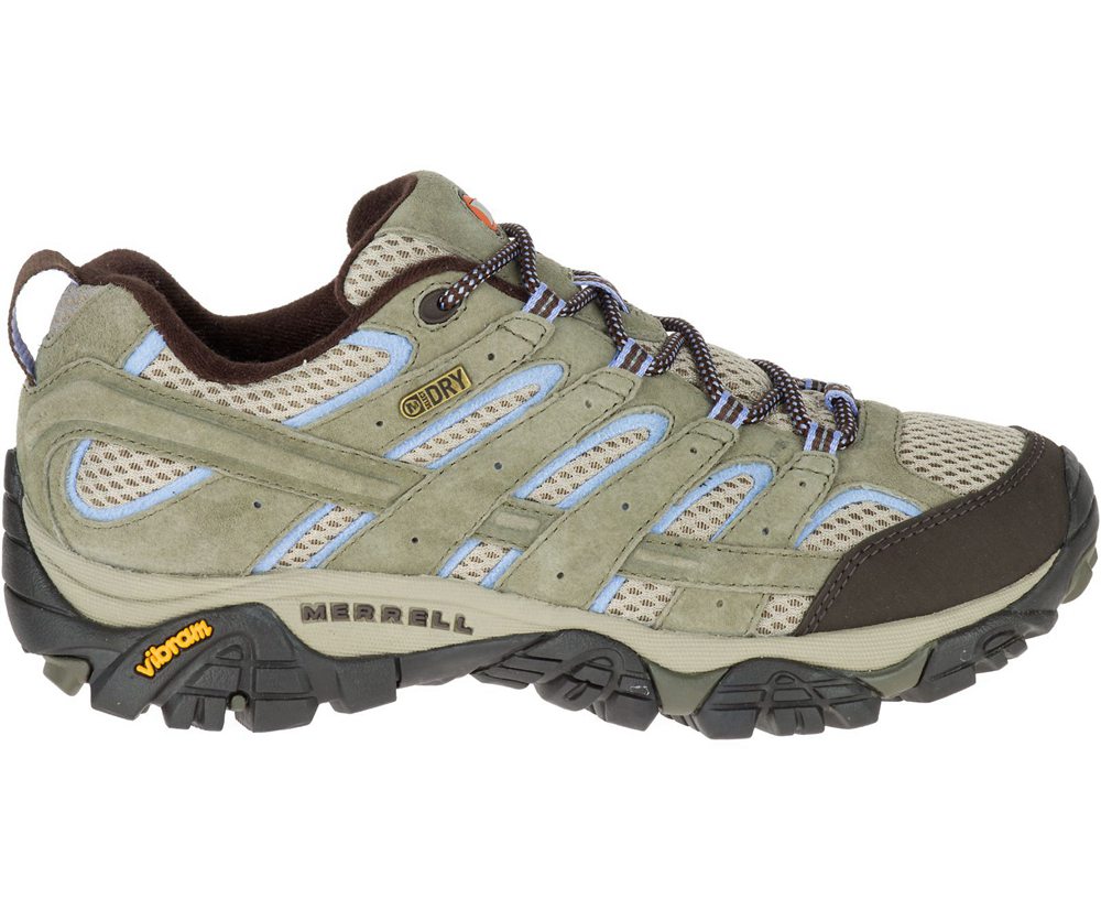 Merrell Hiking Shoes Olive - Moab 2 Waterproof - Womens 60DCYAGIU